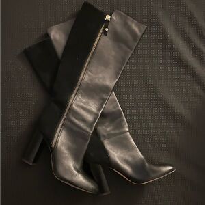 Kate Spade Black Heeled Boots with Zipper